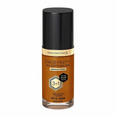 Facefinity ALL DAY Flawless 3 IN 1 foundation #100-cocoa 30ml