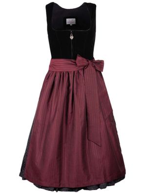 Dirndl Marina 65cm Länge schwarz weinrot Goldschmidt Trachten