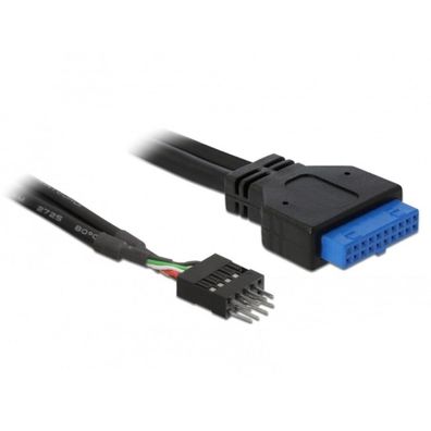 Delock USB3.0 Kabel Delock Pinheader 19pin -> 8pin Bu/St 0.60m