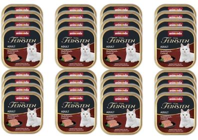Animonda Vom Feinsten Classic Fleischmischung Nassfutter für Katzen, 32 x 100 g
