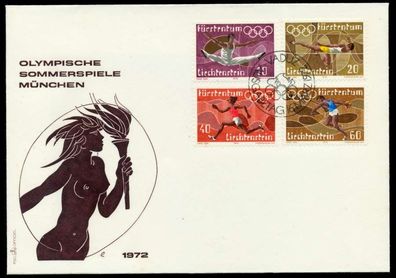 Liechtenstein 1972 Nr 556-559 BRIEF FDC X6C6D2E