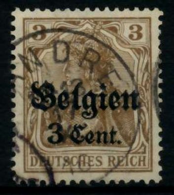 BES 1WK LP Belgien Nr 11aII gestempelt gepr. X735922