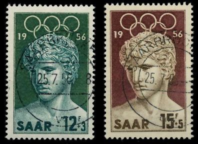 Saarland 1956 Nr 371-372 zentrisch gestempelt X79CB12