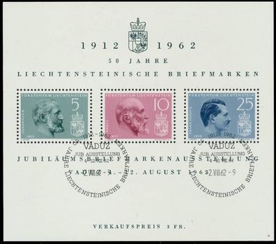 Liechtenstein BLOCK Kleinbogen Block 6-3 ESST SE07A6A