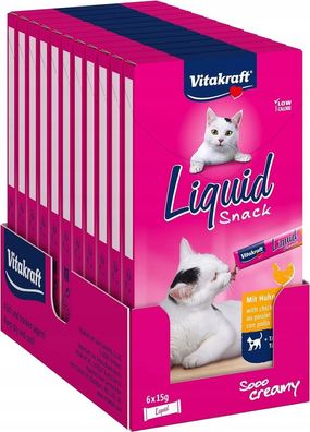 Vitakraft Katzen-Flüssigsnack Huhn Taurin 11 x 90 g