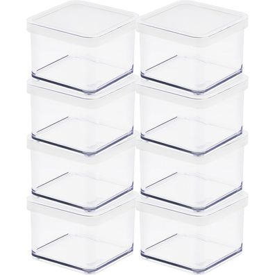 Futterbehälter für Leckerlis, quadratisch, 8 x 0,5 l, LOFT, weiß, Rotho