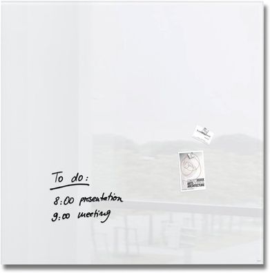 SIGEL GL201 Premium Glas-Whiteboard 100x100 cm super-weiß hochglänzend