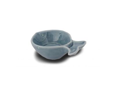 Schale Fisch, Steingut, blau