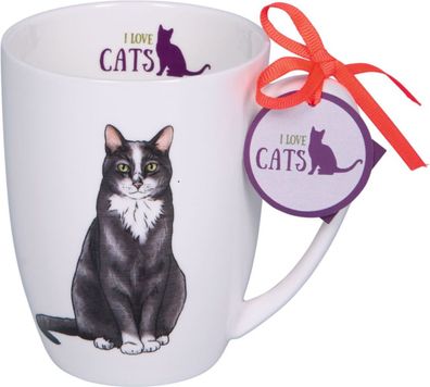 Die Spiegelburg, Porzellan-Tasse Katzen, i love cats, Coppenrath Verlag, Favorite Cat