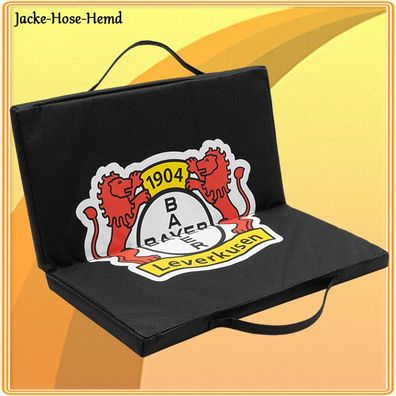Sitzkissen Klappkissen Kissen Bayer 04 Leverkusen Schwarz Logo Löwe Gr. 33x33x2cm NEU