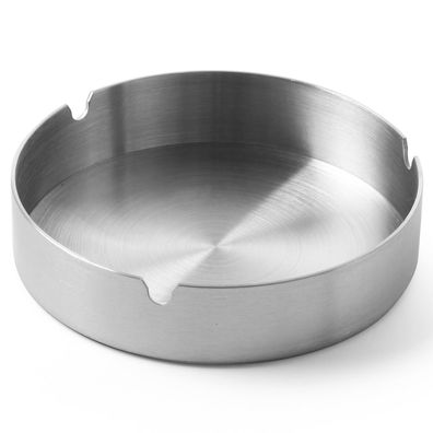 Massiver Aschenbecher aus Edelstahl, Durchmesser 80 mm - Hendi 440803