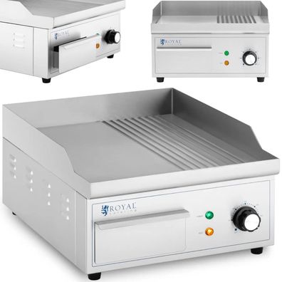 Elektrischer Grill, glatte, gerillte Grillplatte, 360 x 380 mm, 2000 W