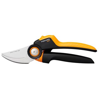 Fiskars X Series PowerGear P961 Gartenschere Edelstahl Bypass Antihaft Stahl