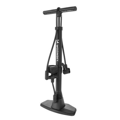 Fahrrad-Standpumpe mit Manometer 160 PSI 11 bar - schwarz