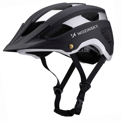 MTB-Fahrradhelm mit abnehmbarem Visier, leicht, 57-62 cm - schwarz und silber