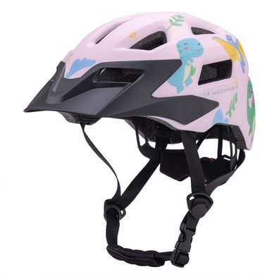 Kinder-Mountainbikehelm mit abnehmbarem Visier, 48-52 cm - rosa