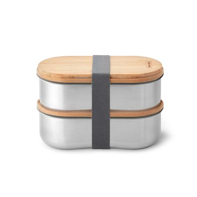 BLACK+BLUM | Bentobox, Classic, silber, 2 x 500 ML