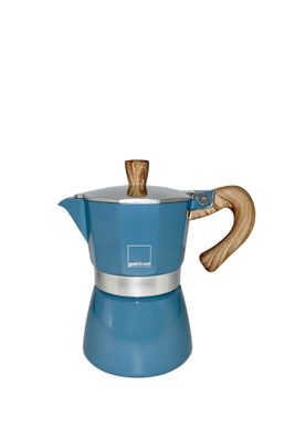 GNALI & ZANI | Espressokocher, Venezia, denim blau, 6 T