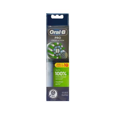 Oral-B Pro Cross Action Aufsteckbürsten 10er-Pack (weiß)