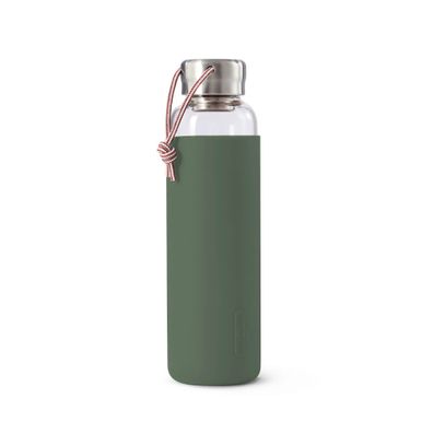 BLACK+BLUM | Trinkflasche, GLAS, olive, 600 ML