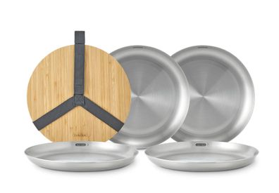 BLACK+BLUM | Teller, Picknick, edelstahl, 4 Stück