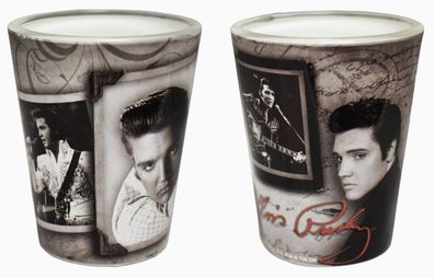 Elvis Presley Shot Glass - Black + white