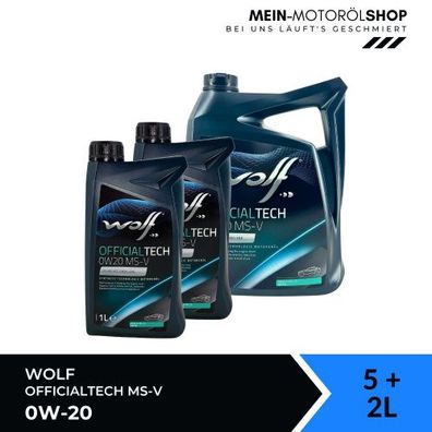 Wolf OfficialTech 0W-20 MS-V 5 + 2 Liter