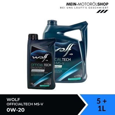 Wolf OfficialTech 0W-20 MS-V 5 + 1 Liter
