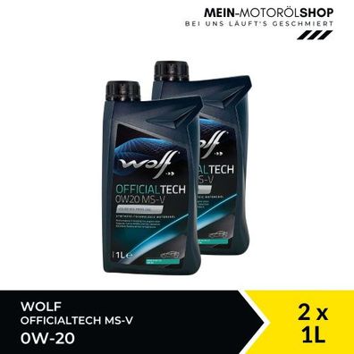 Wolf OfficialTech 0W-20 MS-V 2x1 Liter