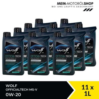 Wolf OfficialTech 0W-20 MS-V 11x1 Liter