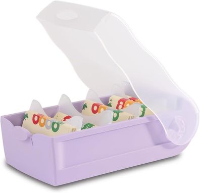 HAN Lernkarteibox CROCO, einfach Vokabeln lernen mit 5-Fächer-Lernsystem, DIN A8 Kart