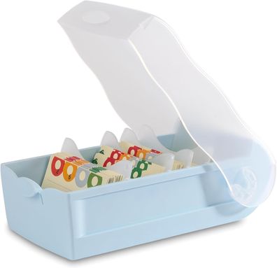 HAN Lernkarteibox CROCO, einfach Vokabeln lernen mit 5-Fächer-Lernsystem, DIN A7 Kart