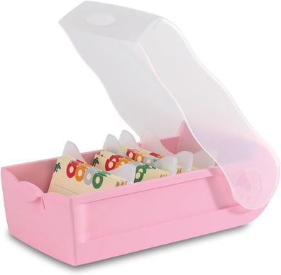 HAN Lernkarteibox CROCO, einfach Vokabeln lernen mit 5-Fächer-Lernsystem, DIN A8 Kart