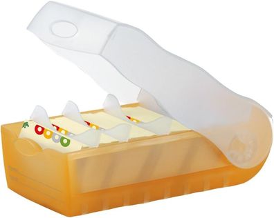 HAN Lernkarteibox CROCO, einfach Vokabeln lernen mit 5-Fächer-Lernsystem, DIN A8 Kart