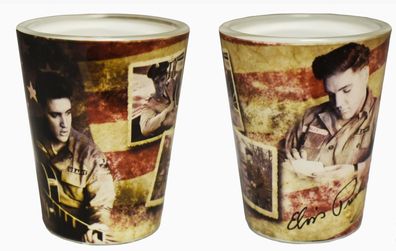 Elvis Presley Shot Glass - Flag Army