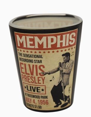 Elvis Presley Shot Glass - Memphis Poster