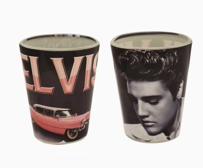 Elvis Presley Shot Glass - Pink Cadillac