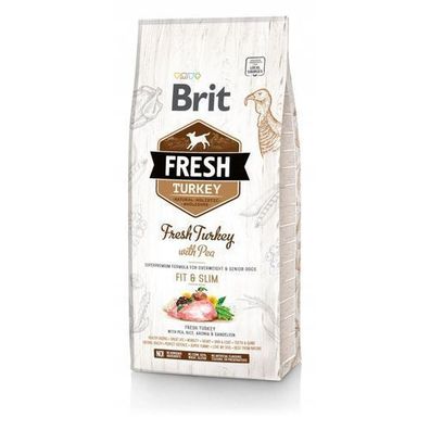 Brit Fresh Turkey with Pea Light Fit & Slim Trockenfutter für Hunde, 12 kg