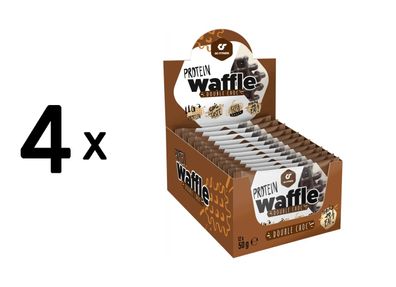 4 x Go Fitness Protein Waffle (12x50g) Double Choc