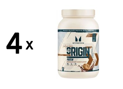 4 x Myprotein Origin Protein (1200g) Chocolate Chip Cookie
