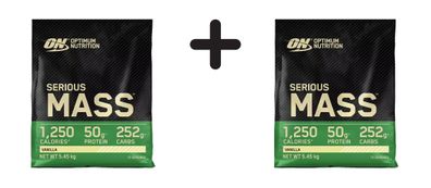 2 x Optimum Nutrition Serious Mass (12lbs) Vanilla