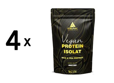 4 x Peak Vegan Protein Isolate (750g) Choco Coco