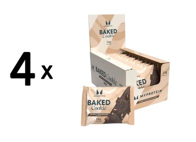 4 x Myprotein Baked Protein Cookie (12x75g) Double Chocolate