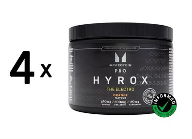 4 x Myprotein PRO x HYROX: The Electro (30 Serv) Orange