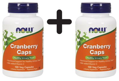 2 x NOW Foods Cranberry Caps - 100 vcaps