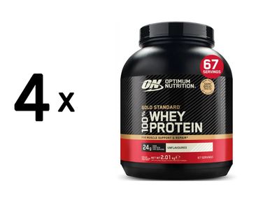4 x Optimum Nutrition 100% Whey Gold Standard (2000g)