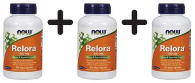 3 x NOW Foods Relora, 300mg -120 vcaps