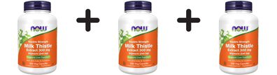 3 x NOW Foods Silymarin with Artichoke & Dandelion, 300mg - 200 vcaps