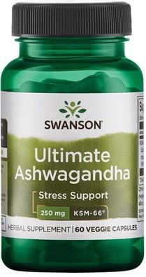 Ultimate Ashwagandha KSM-66, 250mg - 60 vcaps