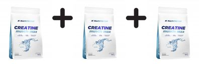 3 x Allnutrition Creatine Muscle Max, Natural - 1000g